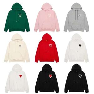 Stor storlek huvtröja män designer hoodies mode fast färg tröja män kvinnor broderad kärlek pullover tröja enkel lös 380 g tungvikt toppar