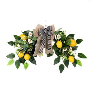 Flores decorativas grinaldas artificiais ornamentos flor verde planta folhas lintel pendurado guirlanda porta janela de parede festa de casamento