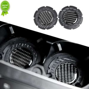 Neue Auto Carbon faser Wasser Tasse Flasche Halter Anti-slip Pad Matte Silica Gel Für Innen Dekoration Auto Styling zubehör