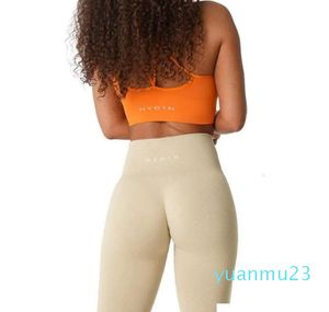 Yoga outfit nvgtn sömlösa leggings spandex shorts kvinna fitness elastisk andningsbar höftlyftande lycra strumpbyxor