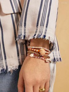 Strand CHIAO 3 pezzi/lotto braccialetto di perline colorate per set impilabile da donna con conchiglia estiva