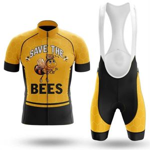 2022 Bienen Radfahren Jersey Set Sommer Mountainbike Kleidung Pro Fahrrad Sportswear Anzug Maillot Ropa Ciclismo198j