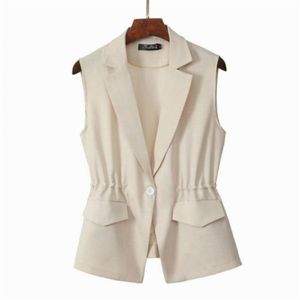 Waistcoats m4xl Ny ol Fashion Women Passar Vest Style Elastic midja Slim Elegant Office Big Size Female Tops Black White Jackets Waistcoat