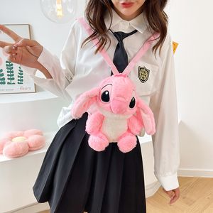 Manufacturers wholesale 2-color 25cm cute monster backpack plush toys cartoon film and television peripheral doll backpack children's plush backpack