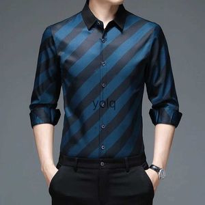 Mäns casual skjortor nya och fashionabla långärmade skjorta wi tryckt anti rynka businessyolq6