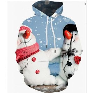 Masculino feminino boneco de neve casal hoodie 3d digital impresso floco de neve feminino outono e inverno casual hoodie natal universal 3jv2z