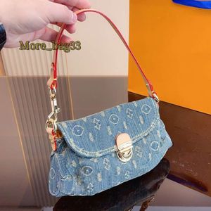 Designerskie kobiety mini ładne jeansowe torba na ramię France luksusowe kwiaty nadrukowane płótno torebka podwójne paski crossbody crossbody torebki hobo