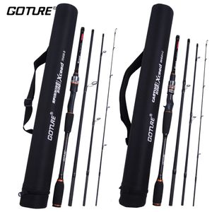 Boat Fishing Rods Goture Xceed 19836m Fuji Guide Ring Carbon Spinning Casting Rod MMH Power Lure rod 4 Pieces Travel with Tube Bag 231129