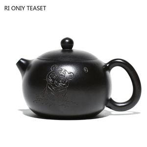 Teaware 180ml Yixing Authentische lila Tonteekanne berühmte handgefertigte Xishi Tea Pot Roherzerz Kessel Chinese Zisha Tea Set Geschenke