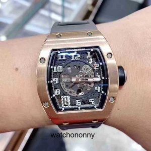Luxury Watches for Mens Mechanical Watch Richa Mill Rm010 Swiss Automatic Movement Sapphire Mirror Rubber Strap Brand Sport Wristwatch