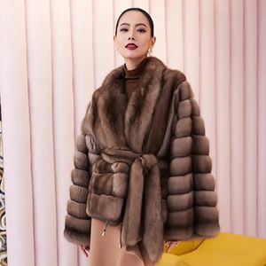 Cappotto da donna in pelliccia sintetica da donna Real 2023 Giacca corta invernale naturale di lusso 231128