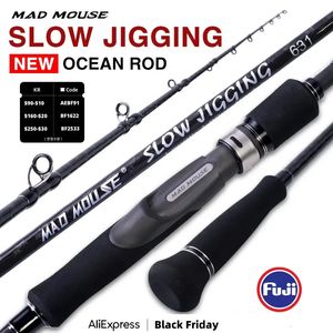 Bootsruten MADMOUSE Japan Full Fuji Parts Slow Jigging Rod 6