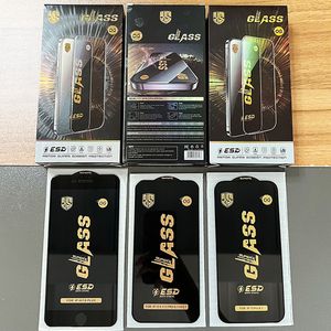 iPhone 15 Pro Max 14 Plus 13 Mini 12 11 XS XR X 8 7 SE OG ESD 강화 유리 갑옷 슈퍼 정적 큰 곡선 9H 전체 커버 프리미엄 필름 가드