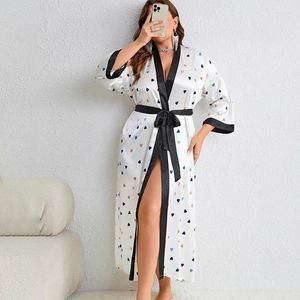 Women's Sleepwear XL-5XL Big Size Bride Bathrobe Dress Women Robe Dressing Gown Lady Long Kimono Nightshirts Home Wear Loungewear