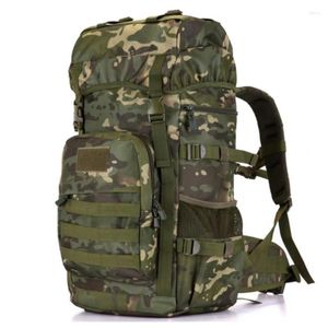 Mochila 50l Grande Tourism Tactics Militares Capacidade para homens Nylon Exército Caminhada Camuflagem Mochila