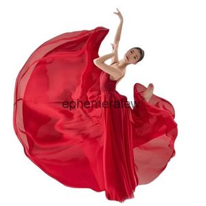 Roupa de palco moderna vestido de dança para mulheres dança do ventre elegante gaze balanço prática desempenho saia palco comeephemeralew