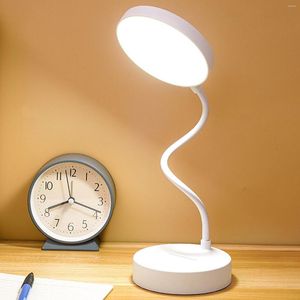 Lâmpadas de mesa LED LED Lâmpada de cabeceira Luz luzes Proteção para os olhos pescoço flexível para desktop