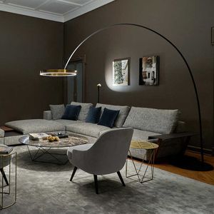 Stehlampen Nordic Circle Angeln Stehlampe Moderne LED Schmiedeeisen Kunst Leuchten für Wohnzimmer Schlafzimmer Sofa Wohnkultur Stehleuchte W0428