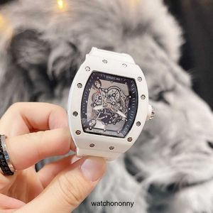 Designer Ri Mliles Luxury Watchs Watches For Mens Mechanical Watch Richa Fashion Bull Hollow Skull Personality Silicon Tape Casual Sport Wristwatches