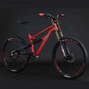 Bikes 27.5 Inch Aluminum Alloy DH MTB Bike Soft Tail Thru Ax Bike 11 Speed Frame Mountain Bicyc Hydraulic Disc Brake Cross Country Q231129