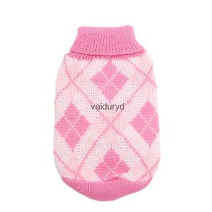 Vestuário para cães Cat Argyle Sweater Hoodie Pet Cachorrinho Casaco e Outono / Inverno 5 Cores 6 Sizesvaiduryd