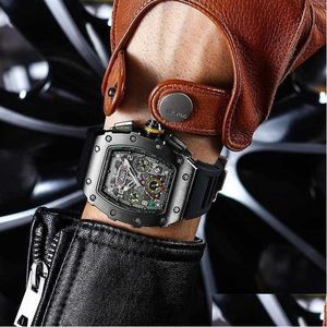 Other Watches Luxury Mens Richardsmilles Bucket Shaped Fly Matic Hollow Out Temperament Unique Mechanical Waterproof Men Drop Delivery Dh5Cq