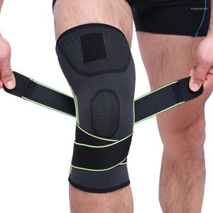 Borse portaoggetti 1 pezzo Fitness Corsa Ciclismo Fasciatura Supporto per ginocchio Bretelle Protezione elastica per gamba Protezione Manicotto di compressione