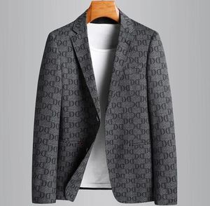 Projektant wiosenny lato męski blezer single piersi wszystkie wydrukowane męskie moda moda szczupła fit Casual Blazer