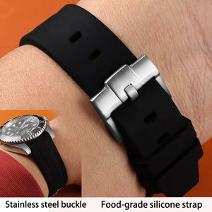 Watch passs Premium Silikon Watch Band Szybkie wydawanie Gumowa zegarek Pasek 20 mm 22 mm zegarek Strap Watch Emplay 231128