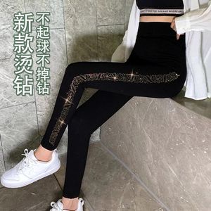 Leggings femininas verão primavera preto ouro fino lantejoulas calças cintura alta plus size lápis calças