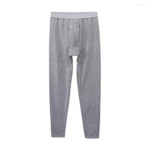 Men do sono masculino Long Johns calça outono Térmico Roupa Slim Pernela Sexy U Convex Penis Pouch Bolsa de fundo apertada Lounge A50