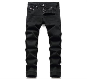 Jeans firmati da uomo multicolor lavato slimleg jeans con bottoni fly slim leggero stretch moto denim skinny tintura pantaloni scozzesi9685136