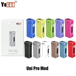 Yocan Uni Pro VV Box Mod 650mah batteri med 10 -talets förvärmningsfunktion för 510 trådkassettbehållare VAPE E Cigarett Förångare 100% original