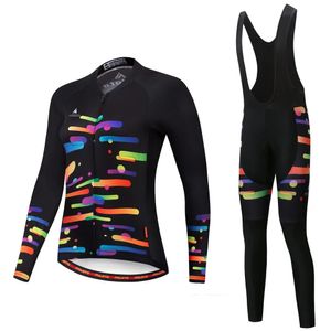 Cykeltröja sätter Team Women Triathlon Suit Black Jumpsuit Maillot Clothing Set 20d Gel Pad 231128