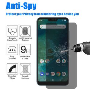 Anti-Glare Privacy Tempered Glass Anti-Spy Displayschutzfolie für Xiaomi Redmi K40 K30 K20 Note 9 8 7 6 5 Pro S2 6A 7A Privacy Protectors