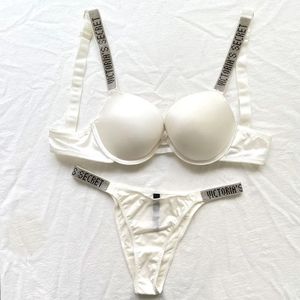 2 Sexy Set Lingerie Women Piece Push Up Bra And Panty Adjustable Lace Letter Brand Design Underwear Sets 229