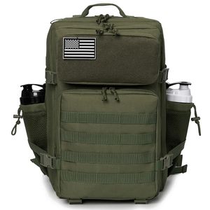 Школьные сумки QT QY 50L Военный тактический рюкзак Армейская сумка Охота MOLLE GYM для мужчин EDC Открытый походный рюкзак Ведьма Держатель бутылки 231128