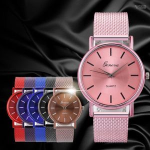 Armbanduhren Mode GENF Damen Klassische Quarz Edelstahl Armbanduhr Armband Uhren Armbanduhr Uhr Geschenk Schnell Moun22