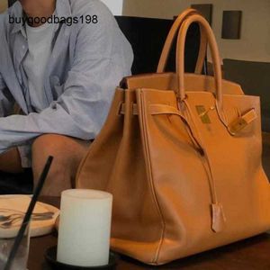 Birkis Handbags 50cm Handbag Handmade 7a Genuine Designer Bags 2023 New Large Capacity Luggage Bag Unisex Mens and Womens 50 Handheld Travel Have Log