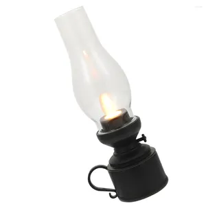 Titulares de velas LED querosene Light Vintage Lantern Chamber Lamps Oil Decor Lamp House