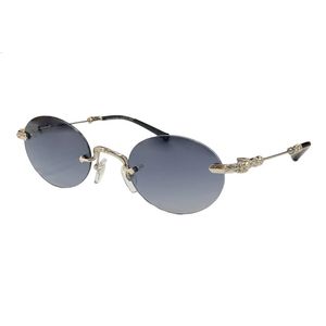 Sonnenbrille Chrom Luxus Marke Designer Für Frauen Mann 2023 Trend Vintage Kleine Runde Fahren Brillen Wesentliche Accessoires 231129