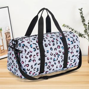 Duffel Bags Impresso Bolsa de Viagem Ao Ar Livre Acampamento Oxford Saco de Pano Oblíquo Cross Training Fitness Leopard