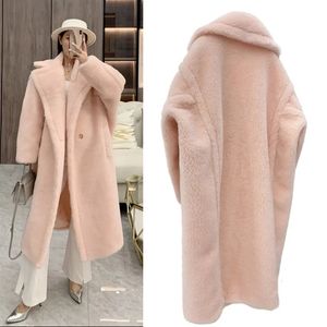 Cappotto da donna in pelliccia sintetica Max Teddy 62 Alpaca 26 Lana 12 Seta Inverno Addensato 231128