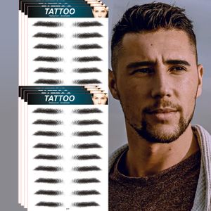 Улучшители бровей Tato Alis untuk Pria paalsu Realistis 10 Pasang Hitam Stiker Transfer Imitasi 6d Populer Cocok 230428