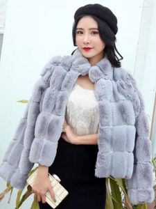 Kvinnors päls vinter 2023 koreanska modejackor kvinnor varma rockar kappa abrigos kvinnors kappa