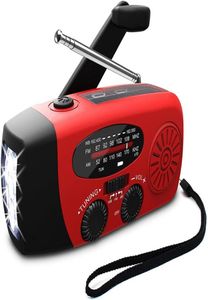 For AMFM NOAA Solar Weather Portable Radio With 2000 MAh Waterproof Solar Hand Crank LED Flashlight399f422B1500679