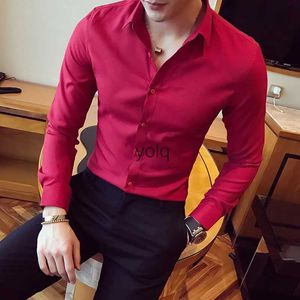 Männer Casual Hemden 2023 Marke Cloing Sommer Hohe Qualität Langarm Hemd/Männlich Slim Fit Revers Mode Hemden/Tops Plus Größe S-3XLyolq