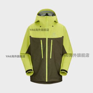 Jackor Windbreaker Arcterys Hooded Sweatshirt Alpha Jacket Gore-Tex Men's Charge Coat Tatsu_ Sprint_ Green_ Racing Green WN-L3X2