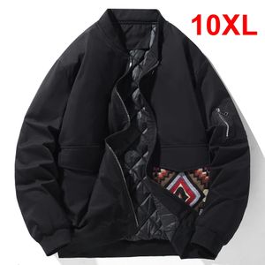 Mens Down Parkas Grosso Jaqueta de Beisebol Homens Inverno Bomber Jaquetas Plus Size 10XL Moda Bordado Design Masculino Windbreak Casaco Verde 231129