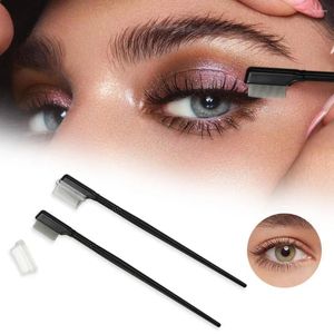 Makeup Borstes Eyelash Brush fransar högkvalitativt rostfritt stål separatorkam Bekvämt grepp Lätt att rengöra jämnt kammare